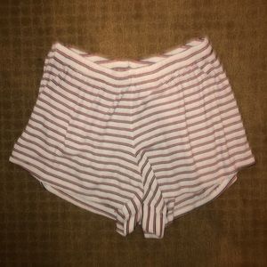 Brandy Melville Navy & Red Striped Shorts